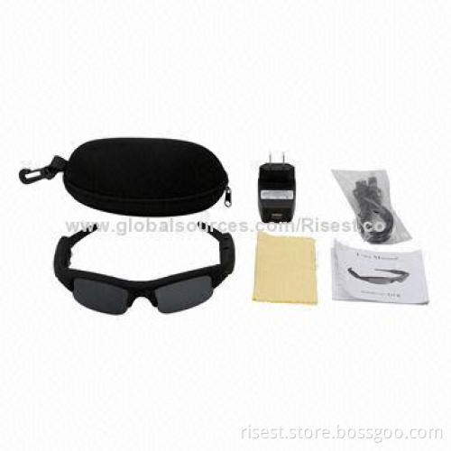 HD AVI 30fps 720p Outdoor Sports Sunglasses Camera RE-SG720P